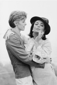 Terry O'Neill, David Bowie and Liz Taylor