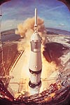Apollo 11 space ship lifting off on hist, (Photo by Ralph Morse//Time Life Pictures) - by Ralph Morse / Galerie Stephen Hoffman