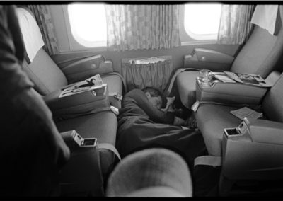 Lawrence Schiller, Robert "Bobby" Kennedy, last campaign, April, 1968, Aboard campaign plane to the west coast 1968, Galerie Stephen Hoffman, Muenchen