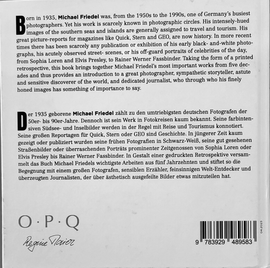 Michael Friedel, Photographs 1950-1990, Text : Hans-Michael Koetzle, PUBLICATION YEAR 2019